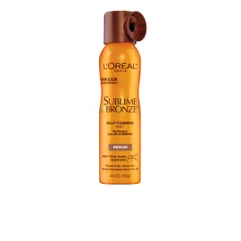 L'Oreal Paris Sublime Bronze Self Tanning Mist, Medium to Natural Spray Tan, 4.6 oz