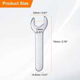 sourcing map 10pcs Small Wrench Open End Wrench 13x70x2mm Metric U-Shaped Single Open Ended Spanner Super Thin Small Flat Head Galvanizing Wrench for Automotive Repair Furniture Assembly