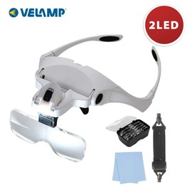 Velamp LED Glasses with Magnifying Glass 5 Dioptres Interchangeable