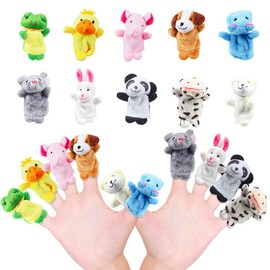 5 PCS Finger Puppets for Kids Ages 3-5 4-8, Mini Plush Animals Baby Finger Puppet Toys, Show Theater Props, Small Prize Box and Bulk Party Favors for Kids