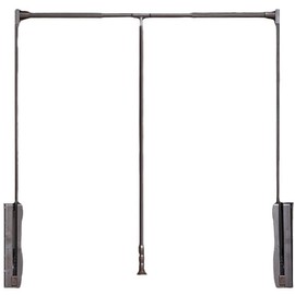 HOWHY Pull Down Closet Rod - Adjustable Side Mounted Closet Rod for Hanging Clothes,Easy to take and store clothes (Widths:27.56~36.61)