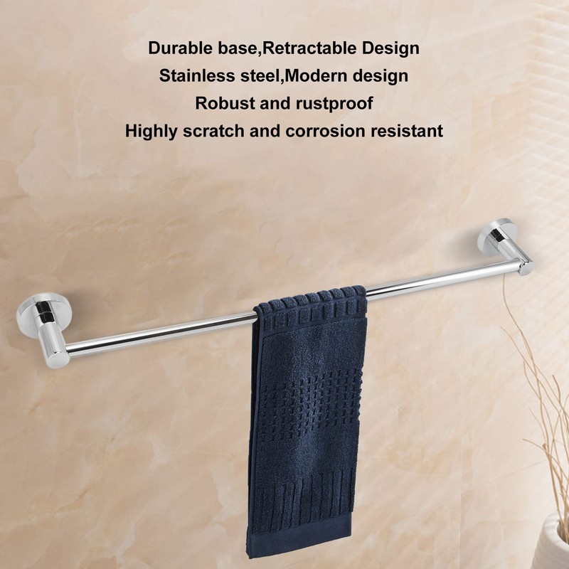 Retractable Towel Bar Robust Rustproof Stainless Steel Towel Bar Towel