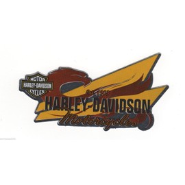 Harley Davidson Bar and Shield Eagle Chrome Indoor Reflective Sticker Decal - 4-1/4" W X 2-1/4" H ~ Made in the USA!