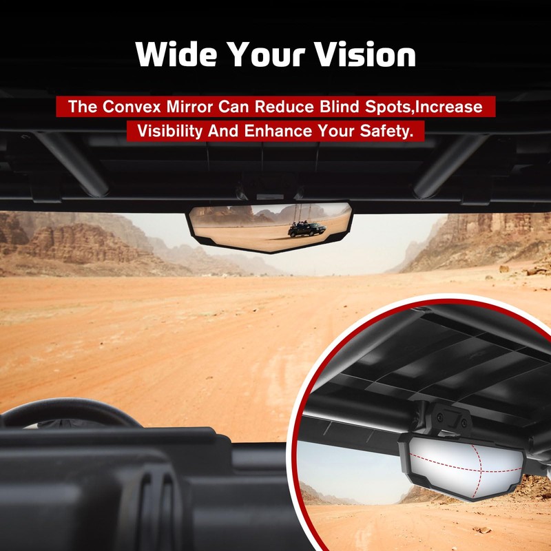 MoGerTor Side Mirrors for 2024 Polaris RZR XP 1000, Adjustable