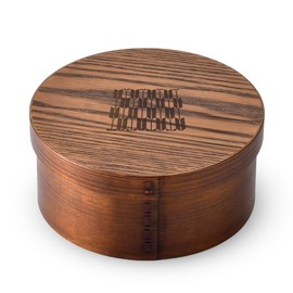 J-kitchens Arrow Feather Box (Wooden Hitsu) Approx. 4 to 5 pieces, Φ8.3 x 3.7 inches (21 x 9.5 cm)