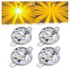VAUNGIUG 4PCS Amber Mini Watermelon Lights, Strobe and Constant ED