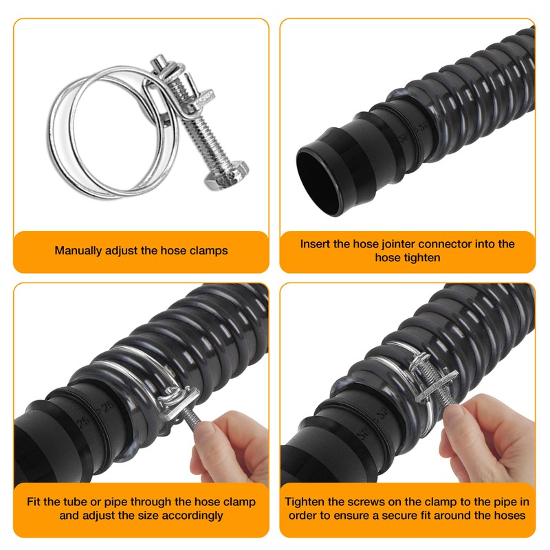 Hose Pipe Connector Set – 32mm Pond Hose Connector with