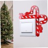 OSALADI 4sets Unique Christmas Decor Cane Candy Wall Stickers Decorative