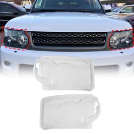 NLQR Pair Left and Right Headlight Lens Cover Not Sport Compatible with Land Rover Range Rover 2006 2007 2008 2009