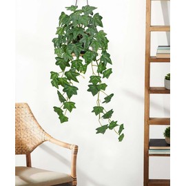 31" Fake Ivy Plant for Home Decor Indoor Silk Artificial Hanging Plant in Pot Large Fake Ivy Vine Faux Ivy Leaves for House Room Indoor Outdoor Home Shelf Office Plant Decor Green