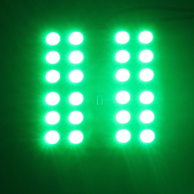 YM E-Bright 1-Set(2PCS) RGB 5050 24SMD LED Panel Dome Light