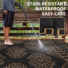 Large Outdoor Rug Waterproof 9x18 Outdoor Plastic Straw Rug, Stain-Resistant