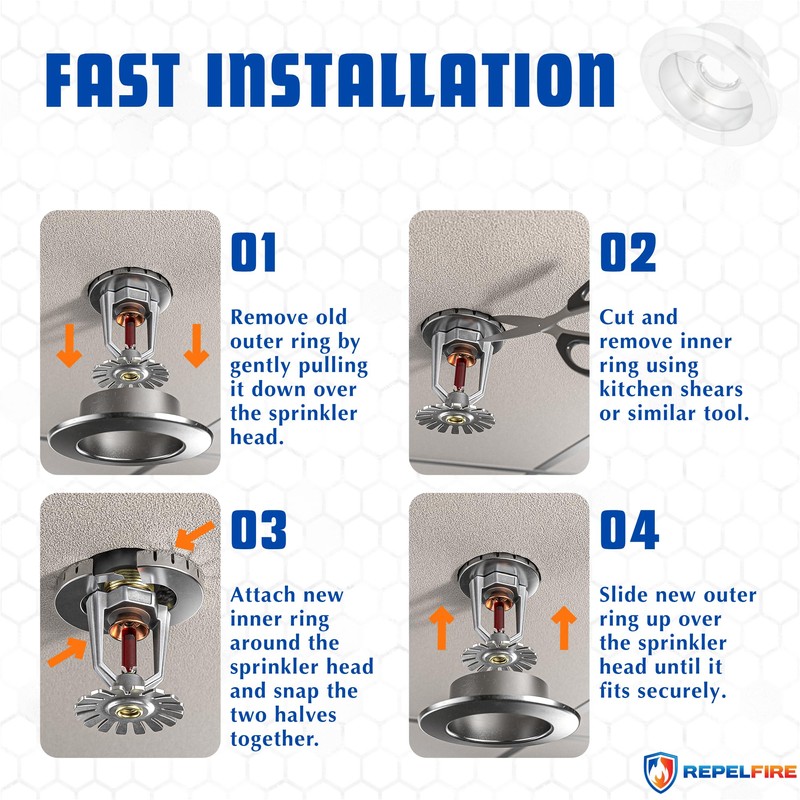 Retrofit Recessed Fire Sprinkler Escutcheon 1/2 in. IPS - Split