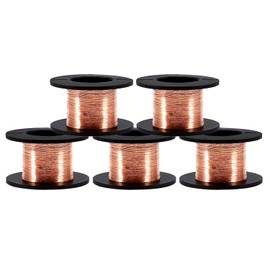 5 Rolls 15M Enameled Wire, 0.1mm*15M Enameled Copper Wire Magnet Winding Wire Phone Notebook Motherboard Repair Cable, For Repair, Connecting Or Soldering