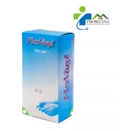 UniSeal Guante De Vinyl (vinil) Color Azul Uniseal Sin Polvo C/100