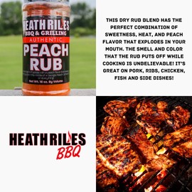 Heath Riles BBQ Peach Rub Combo with Refill Bag (1 Rub, 1 Refill Bag), Competition Winning Products from Pitmaster Heath Riles