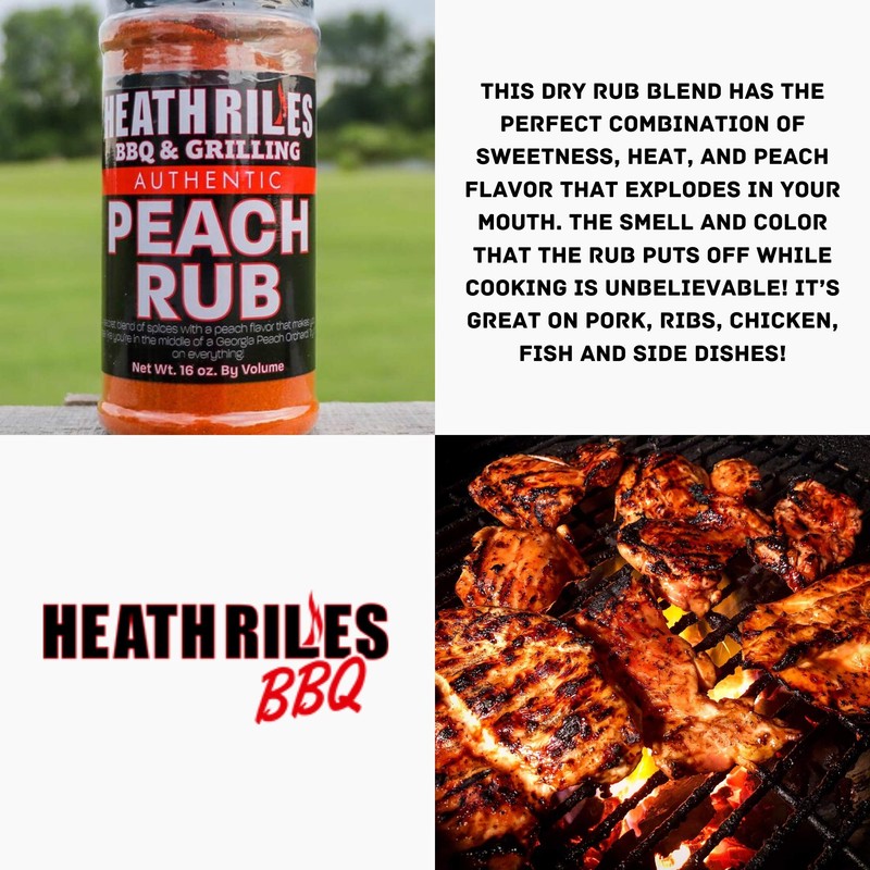 Heath Riles BBQ Peach Rub Combo with Refill Bag (1