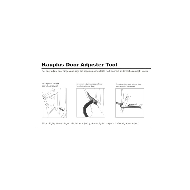 kauplus Car Door Adjuster, Hinges Adjustment Tool…