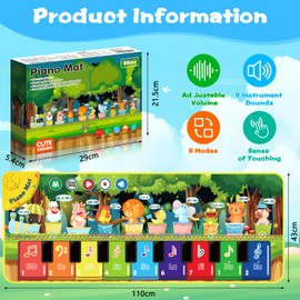 BGIUSQF Baby Piano 110 x 43 cm for 1 2 3 Years