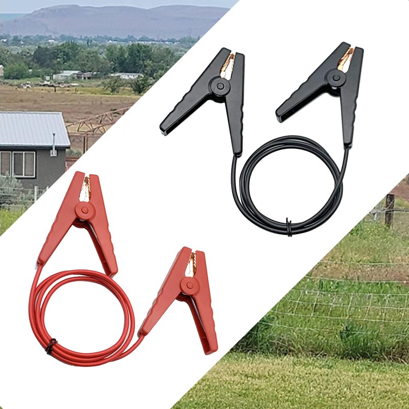 Minidodoca Farm Electric Fence Jump Leads with Crocodile Clip Connect