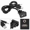 Aux Extension Mount Dash,Car Boat Dash Flush Mount USB Port