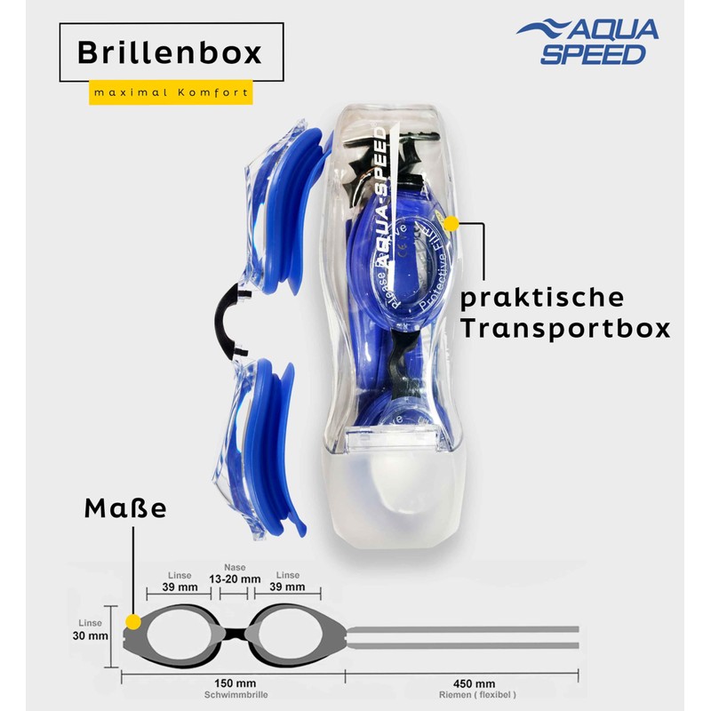 Aqua Speed® Lumina Swimming goggle (optical lenses to correct short-sightedness;