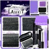 DNSGOOR DIY Fluffy Lash Extension Kit 750Pcs D Curl Individual