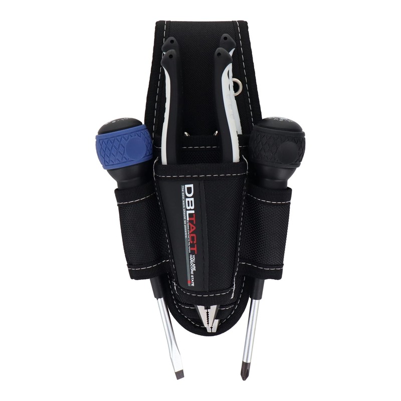 Sankyo Corporation DBLTACT Pliers Sack 2-Tier Screwdriver Holder DT-TS-04-BK