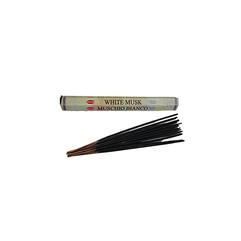 HEM: Incense stick, incense, hexagon, 3 boxes set (white musk)