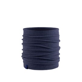 BUFF Merino Wool Fleece Neck Gaiter, 100% Ethically Sourced Wool, Versatile, Temperature Regulating Face Mask, Solid Navy, Adult Size