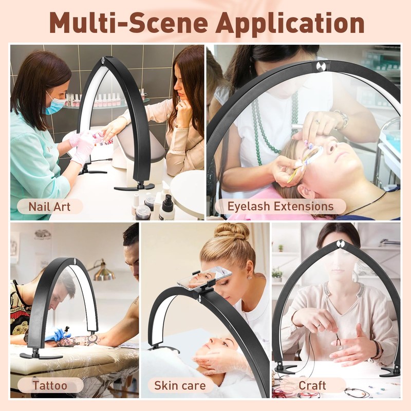 HITTI 29in Large Half Moon Light for Nail Desk with