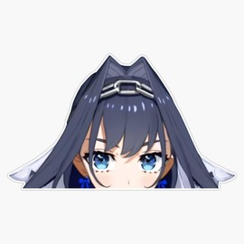 MAGNET Ouro Kronii Peeker - Hololive #Holocouncil Magnetic Vinyl Sticker Decal Magnet 5"