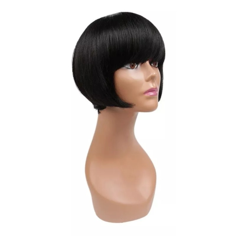 BM Peluca De Cabello Humano Liso De Cabello Virgen Brasileño