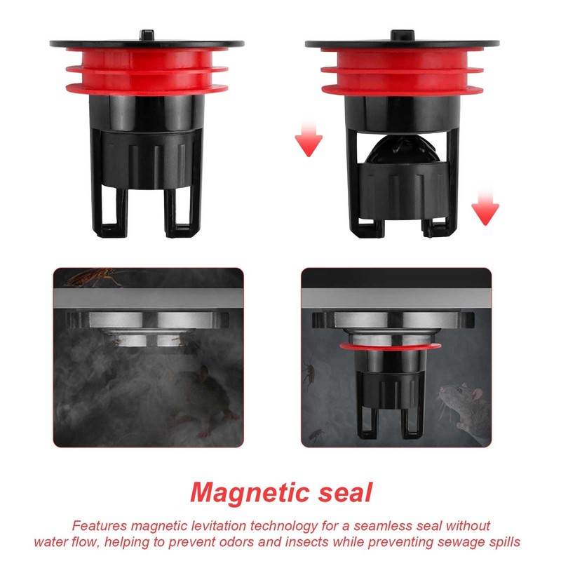 0XBIT Odor Proof Floor Drain, 2 Pieces Floor Drain Basement,