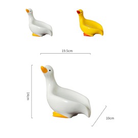 Soap Dish Ceramic Soap Dish with Drain Cute Duck Embellishments Soap Holder Creative Drip Soap Dish Holder (White)