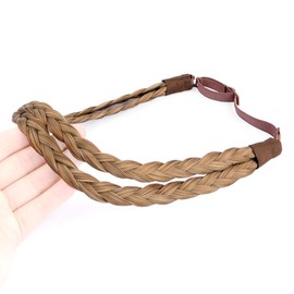 BOBIYA Women Girls Double Three-Strand Braided Synthetic Hair Headband (Caramel Blonde)