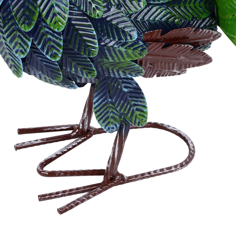 Metal Peacock Statue Realistic Easy DIY Assembly Beautiful Peacock Statue