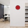 Kiera Grace Bold Modern-Contemporary Red Round Wall Clock, 12" x