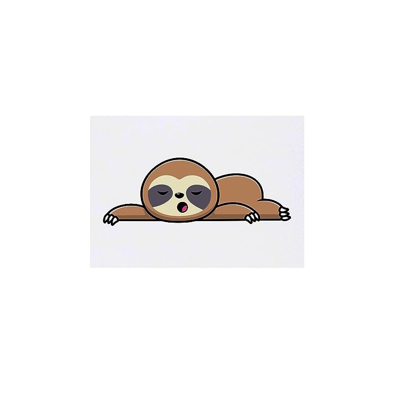 'Sleeping Sloth' Temporary Tattoo - Water Resistant, Skin-Safe, Non-Toxic Transfer
