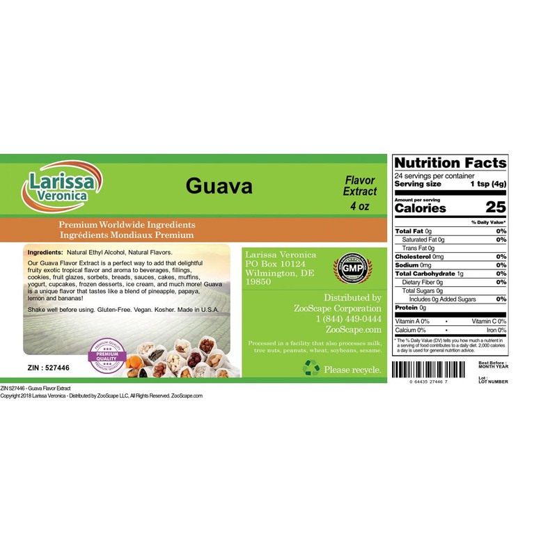 Guava Flavor Extract (4 oz, ZIN: 527446)