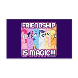 CafePress My Little Pony Friendship is Magi 20x12 Wall Decal, Vinyl Wall Peel, Reusable Wall Cling