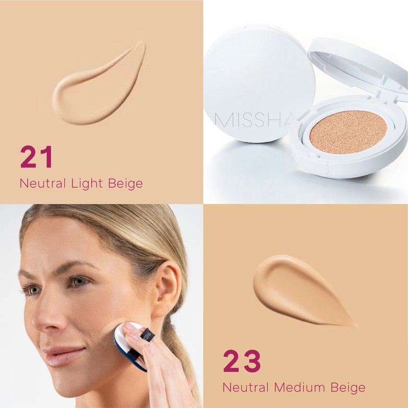 Missha Magic Cushion Moist Up SPF50+ PA+++, 2018 Upgraded Magic