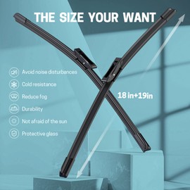 19"+18" Windshield Wiper Blades - Replacement for 2013-2015 Mini Cooper R55 R56 R57, All-Season Silent Front Window Wipers (Set of 2)