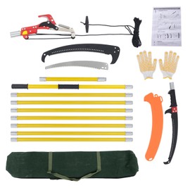 30Ft Manual Tree Pruning Saw Yellow Branch Trimmer Light and Extensible for Pruning Tall Trees and Suitable for Simple Processing of Wood Long Extension Capacity
