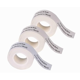 DINGYI 3 Rolls Compatible P D35 Label Maker Tapes Continuous Transparent Sticky Lables 15x40mm 230 Labels Thermal Printer Paper for Office School (White, 15mm*4m+3R)