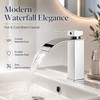 Waterfall Bathroom Faucet for Sink Basin – Hot & Cold