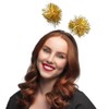 Glitter Headband with Pompoms | Gold