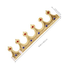 Kisangel 4pcs Birthday King Crowns Golden King Headband Boys Hair Ties Costumes for Baby Cosplay Clothing Headwear