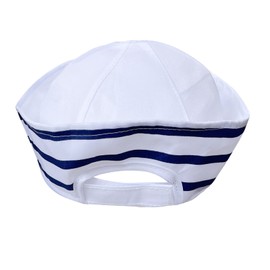 CENZICOM Women Men Sailor Hat and Scarf Set, for Navy Outfit Blue with White Sailor Hat Captain Hat Sailor Scarf For Costume Party