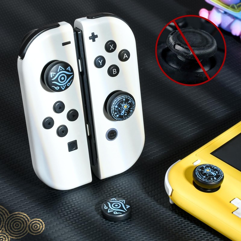 DLseego Switch Thumb Grips,Cool Switch Joystick Cover Anti-Slip Analog Stick